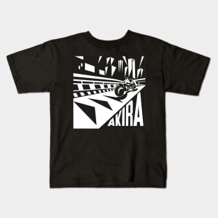 Akira futurism black and white Edit Kids T-Shirt